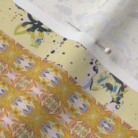 Buff Mustard Bohemian Border Print