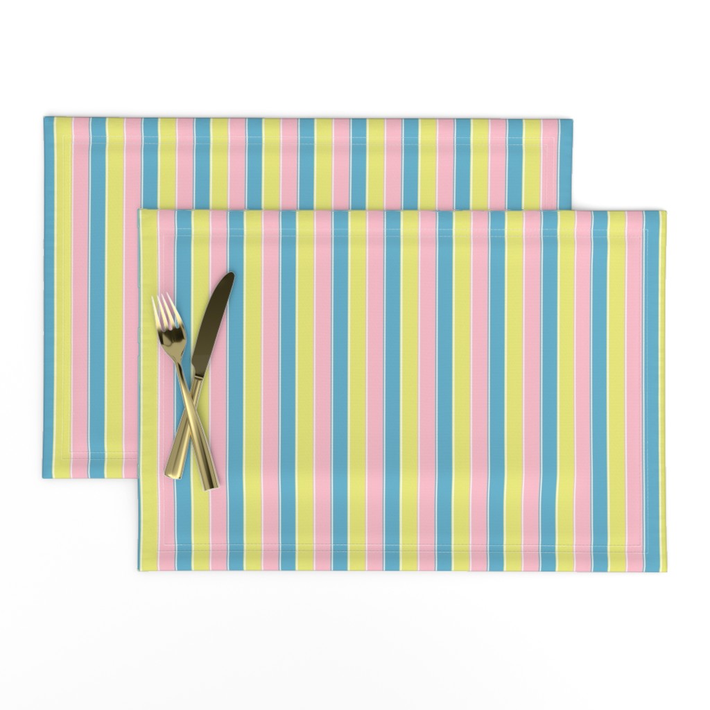 pastel stripe //  yellow / blue/ pink stripes