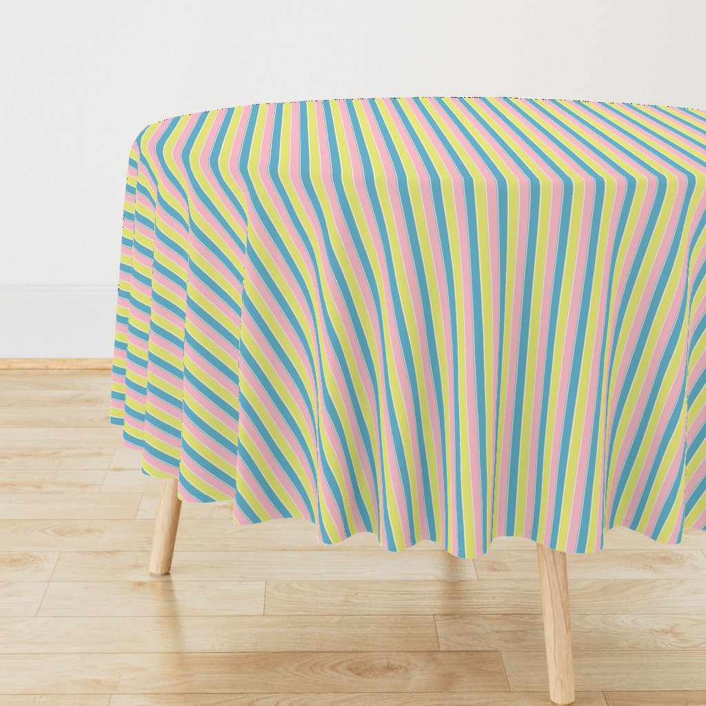 pastel stripe //  yellow / blue/ pink stripes