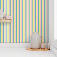 pastel stripe //  yellow / blue/ pink stripes