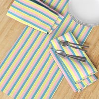 pastel stripe //  yellow / blue/ pink stripes