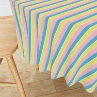 pastel stripe //  yellow / blue/ pink stripes