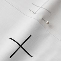 Thin line swiss cross / black on white