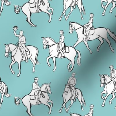 Dressage on Light Blue