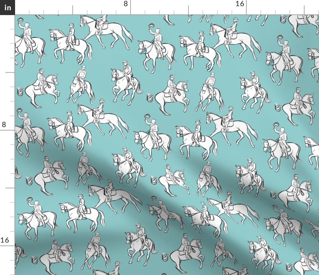 Dressage on Light Blue