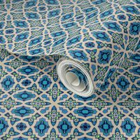 Marrakesh Bohemian Moroccan geometric tile blue