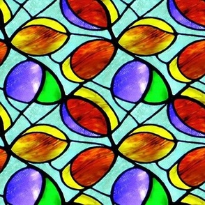 Stained Glass Oval Shape