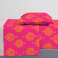 TURKISH TILE IN HOT PINK AND ORANGE