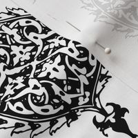 TURKISH HAREM TILE IN BLACK AND WHITE