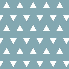 Triangles – Blue Pond  + White Triangle Geometric Baby Boy Kids