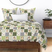 4 1/2" Lions Patchwork Quilt Top- Child Safari Blanket Bedding GL-B // King of the Jungle