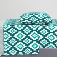 Boho Ikat in Teal