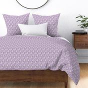 SMALLER Gray Fox - Sleepy Foxes (lavender crocus) Baby Girl Nursery Woodland Animals Kids Childrens Bedding C2