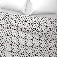 Abstract geometric squares and dots sweet speckles and dashes black white and pastel pink