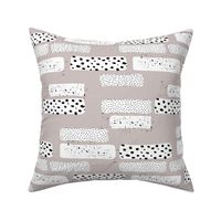 Strips and spots abstract dots Scandinavian art texture gender neutral beige