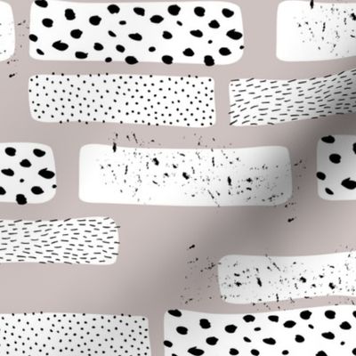 Strips and spots abstract dots Scandinavian art texture gender neutral beige