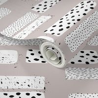 Strips and spots abstract dots Scandinavian art texture gender neutral beige