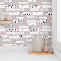 Strips and spots abstract dots Scandinavian art texture gender neutral beige