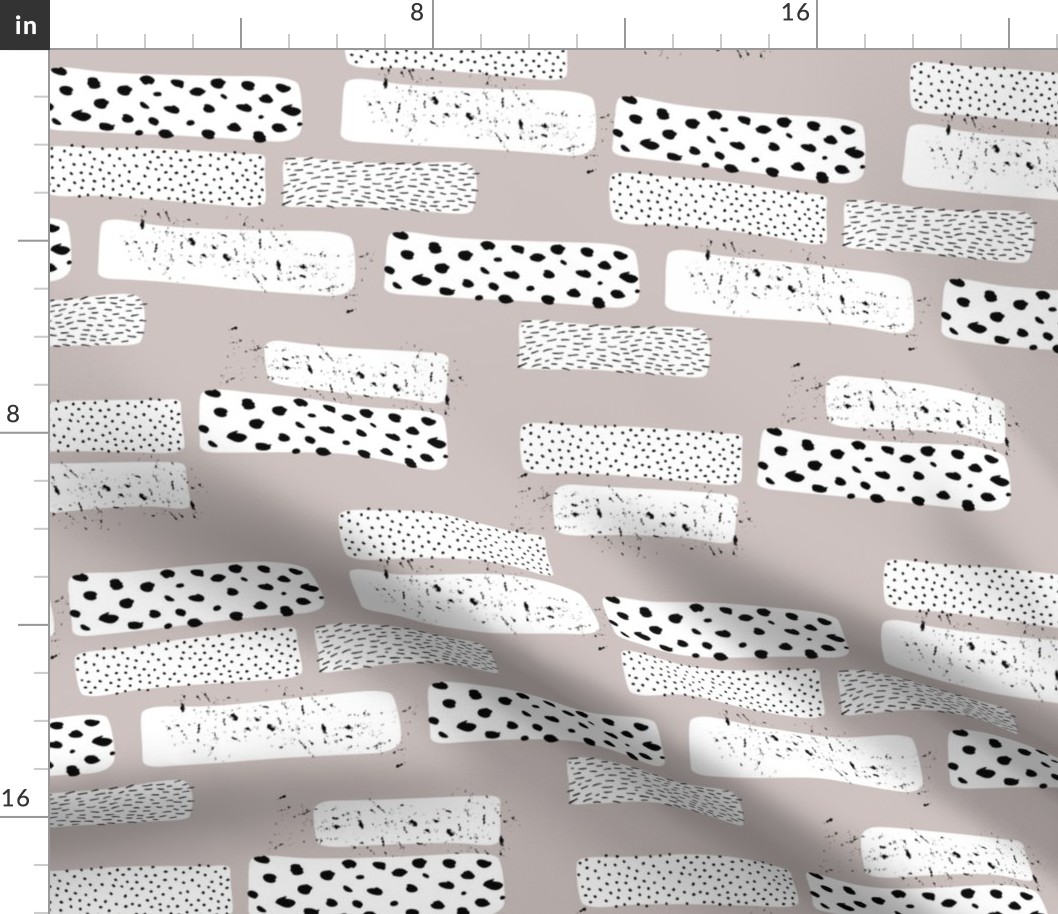 Strips and spots abstract dots Scandinavian art texture gender neutral beige