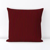 Quarter Inch Dark Red and Black Vertical Stripes (Four to an Inch)