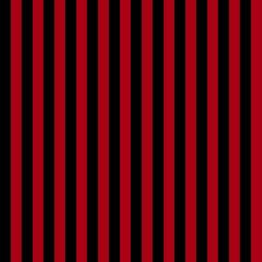 Quarter Inch Dark Red and Black Vertical Stripes (Four to an Inch)