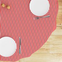 Quarter Inch Red and White Vertical Stripes (Four to an Inch)