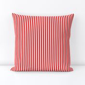 Quarter Inch Red and White Vertical Stripes (Four to an Inch)