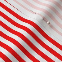 Quarter Inch Red and White Vertical Stripes (Four to an Inch)