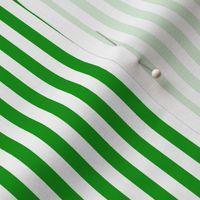 Quarter Inch Christmas Green and White Vertical Stripes (Four to an Inch)