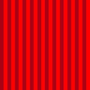 Quarter Inch Red and Dark Red Vertical Stripes (Four to an Inch)