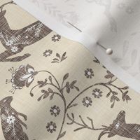 Romantik Damask (cream linen)