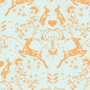 Romantik Damask  (mint/gold)