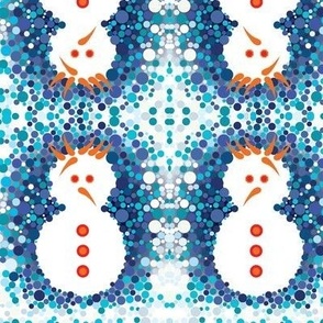 Snowman winter blue