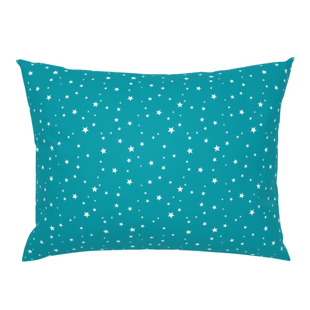 Scattered Stars on Teal