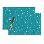 Scattered Stars on Teal