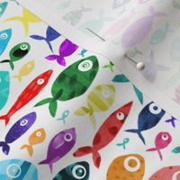 Rainbow Fish - white background