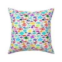 Rainbow Fish - white background