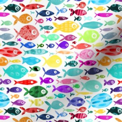 Rainbow Fish - white background