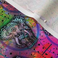 Elephant Tattoo Rainbow