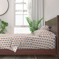 rainbow hexagon cheater quilt