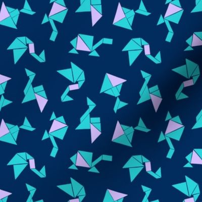 Animal Tangrams on Dark Blue