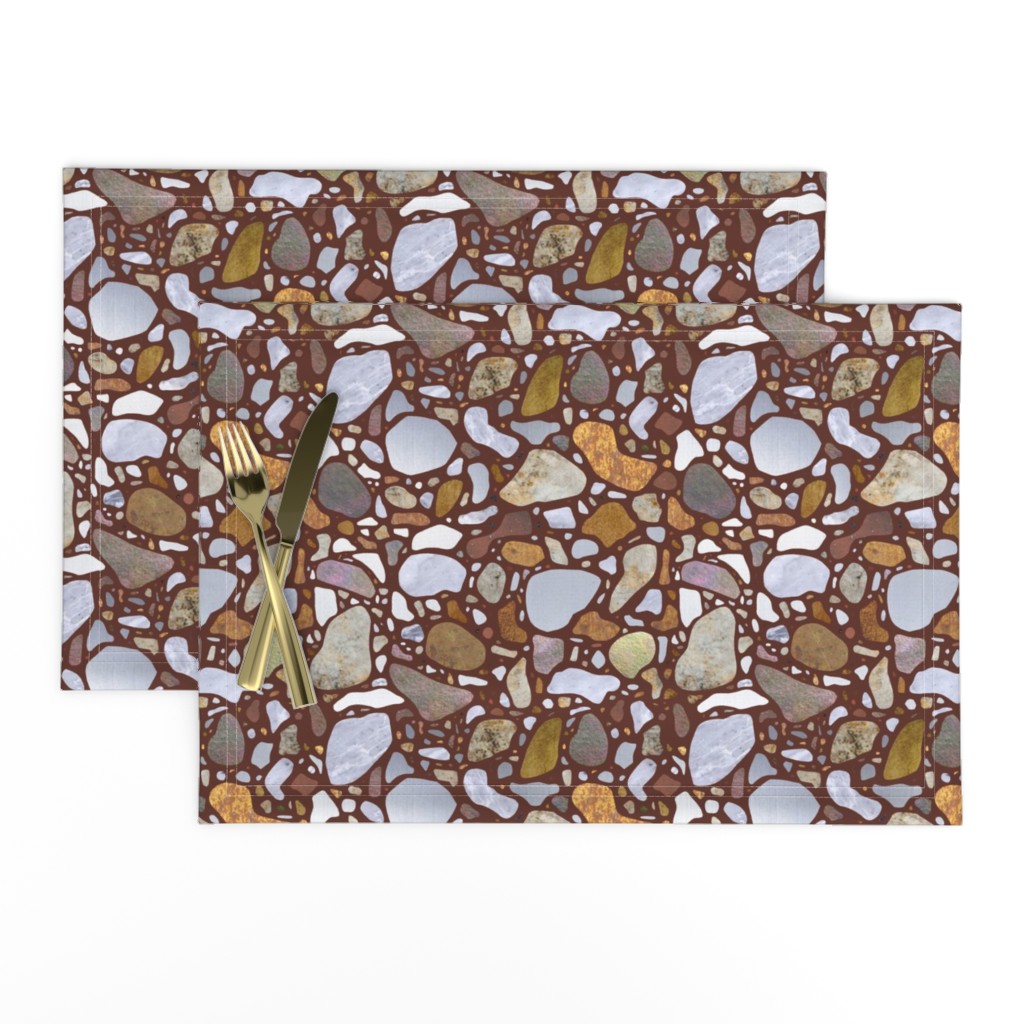 Terrazzo Pattern on Brown