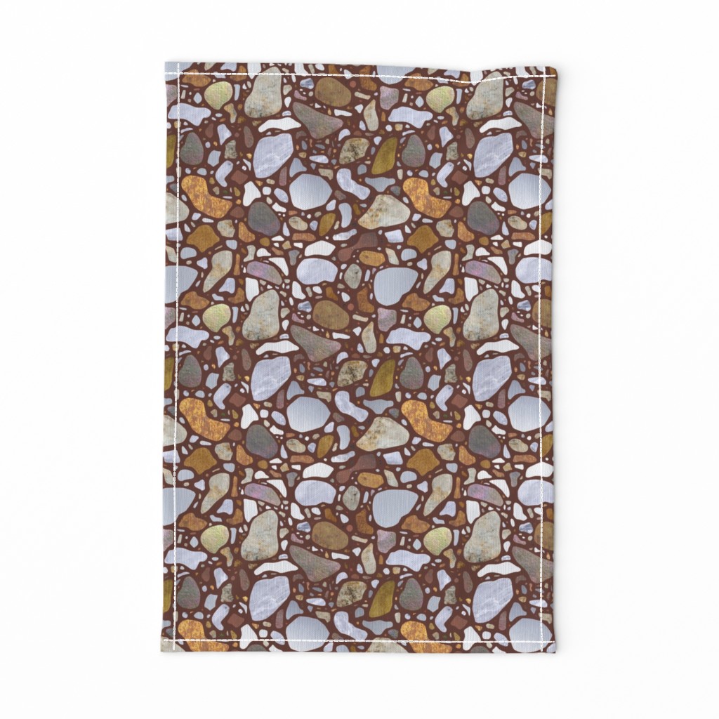 Terrazzo Pattern on Brown