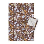 Terrazzo Pattern on Brown