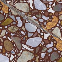 Terrazzo Pattern on Brown