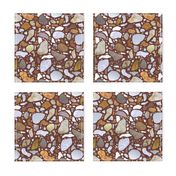 Terrazzo Pattern on Brown