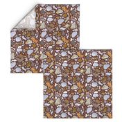 Terrazzo Pattern on Brown