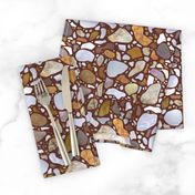 Terrazzo Pattern on Brown