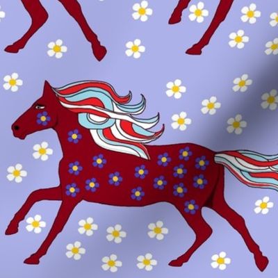 Floral pattern with Flowery Horse