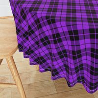 purple and black diagonal tartan